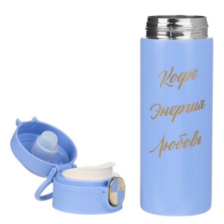 Thermal circle, 420 ml, simple "coffee - energy - love", retains heat up to 8 hours-3