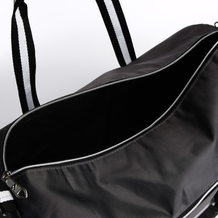 Road bag with lightning, external pocket, shoe compartment, long belt, gray color-1