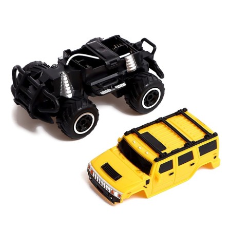 Radio -controlled jeep "Hamer", works on batteries, yellow color-3