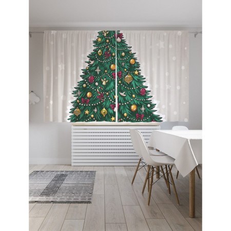 Photostes "Elepery Christmas tree", Saten, size 145x180 cm, 2 pcs