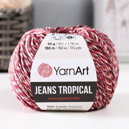 Yarn "Jeans Tropical" 55% cotton, 45% polyacli 160m/50g (619 St. Badgery)