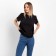 T-shirt female, black color, size 42-44 (m)