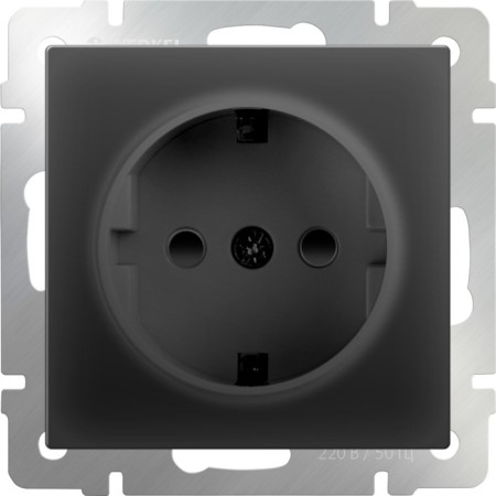 Grounding socket WL08-10-01, shameless clamp, black matte color