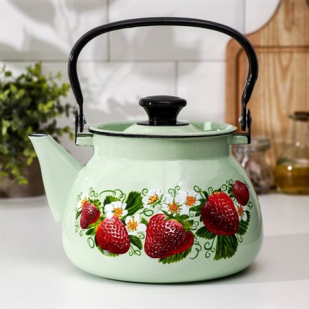 Spherical kettle, 3 l, induction, neckline, lightning color