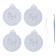 Christmas tree decoration for coloring "Face" 4 pcs., Brush