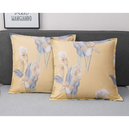 Pillowcase "Beatrice", size 70x70 cm - 2 pcs, yellow color