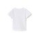 Baby T -shirt with a lowered shoulder, white color, height 104 cm