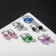Earrings with rhomba rhms party, Mix color