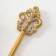 Panel interior polystone "openwork key" gold with a white patina 6.5x1x17 cm