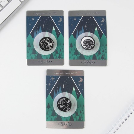 Eco -leather icon "Beasts", mix 7 x 9 cm-3