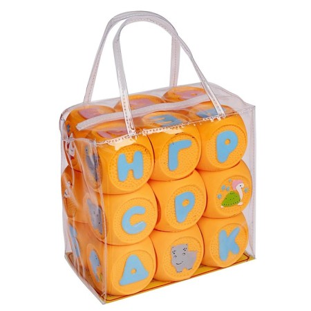 A set of rubber cubes "Fun ABC", 18 pieces-10