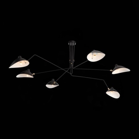 Ceiling Ceiling ST LUCE. SL305.402.06. SPRUZZO. 6x60 watts, E27, 180x180x54 cm, black color-12
