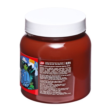 Gouache bank 220 ml, ZHK "Flower", brown, 3023419-4