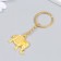 Metal keychain "African Elephant" MIX 3.5x3.5 cm