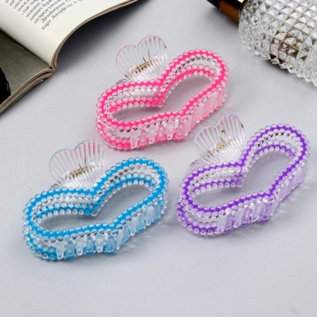 Hair crab "Helen Color" heart, 9 cm, mix-1