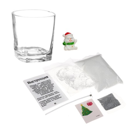 Set for creativity "We make a New Year's gel candle: Snowman"-2