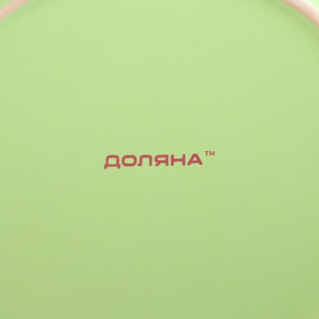 Board ceramic dining share "pastel", d = 27 cm, green color-3