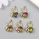 Decor for creativity metal, rhinestones "Swan with heart" gold 1.1x1.8 cm