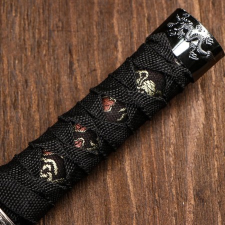 Souvenir weapon "Katana", black scabbard with patterns in the form of a dragon, 47 cm-8
