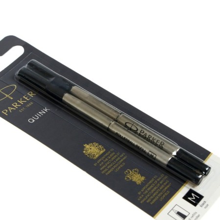 Roller Roller Parker Quink Rb Z01, Feat M, 0.7 mm, black ink, blister (2pcs)-1