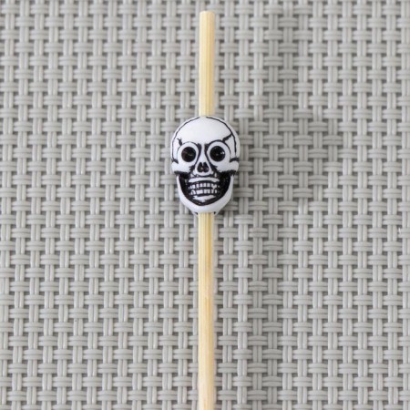 Skewers El Dia de Muertos, 25 pcs, 12 cm, bamboo, white color-1