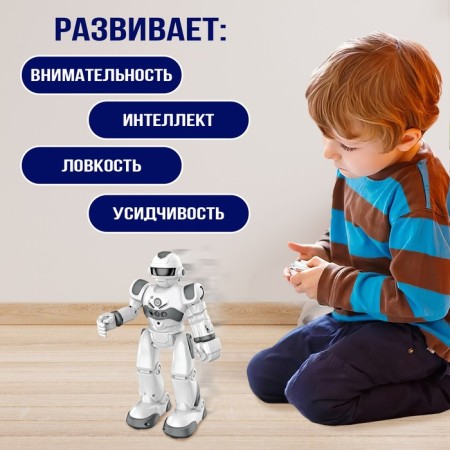 Robot Radio -controlled IQ Bot Gravitone, Russian voicing, gray color-3