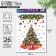 Vinyl stickers on the windows "Fairy -tale spruce", reusable, 20 x 34.5 cm, New Year