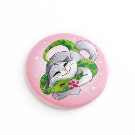 Pocket mirror "kitten", diam. 7 cm-3