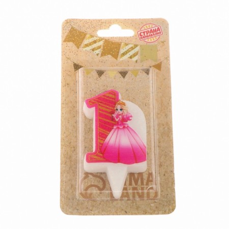 Candle in the cake "Princess", number 1, 6.5 cm-3