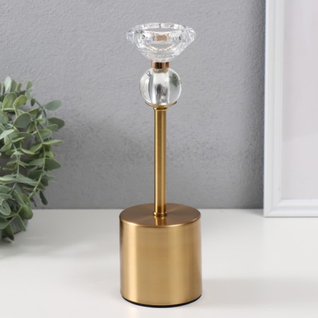 Summary metal per 1 candle d = 4 cm "nisa" gold 8x8x23.5 cm-1