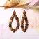 Handmade earrings, wooden "Rainbow", color