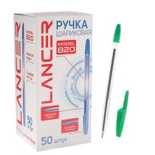 Ballic handle Office Style 820, Node 1.0 mm, green ink, transparent body