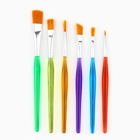 Drawing brush set 6 pcs. Synthetics are flat "Sun"-1
