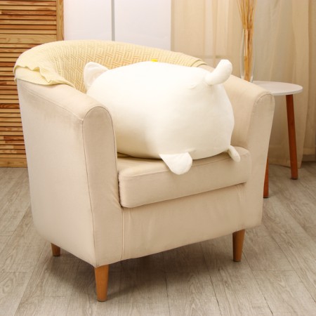 Soft toy "cat", 70 cm, beige color-3