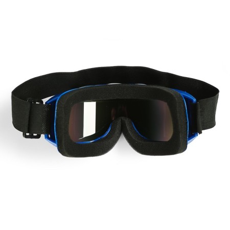 Glass-mask for motorcycle driving, chameleon glass, blue color-1
