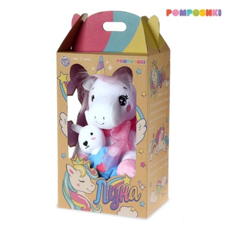Soft toy "Unicorn with a bunny", 21 cm-4