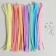 Set for creativity with fur sticks, pastel