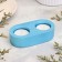Gypsum Summary of Gypsum for two candles oval, 12x6x3cm, blue
