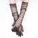 Carnival gloves, color black in peas, long