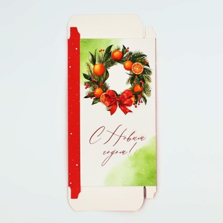 Chocolate box “Happy New Year!”, With a window, 17.3 x 8.8 x 1.5 cm, New Year-5