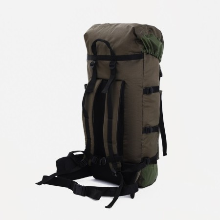 Tourist backpack, 100 l, lightning department, 3 outer pockets, Huntsman, Khaki color-1
