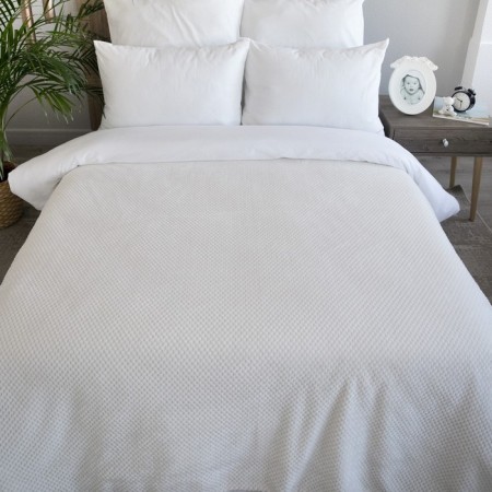Plaid-woking "Jacquard", size 220x240 cm, milk color