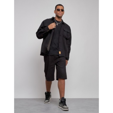 Jeaning jacket men's, size 52, black color-8