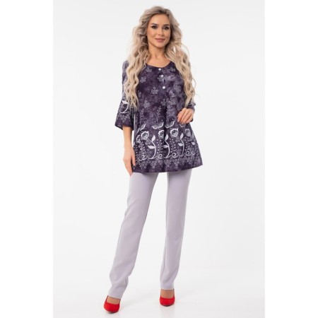 Female blouse, size 42, gray color-6