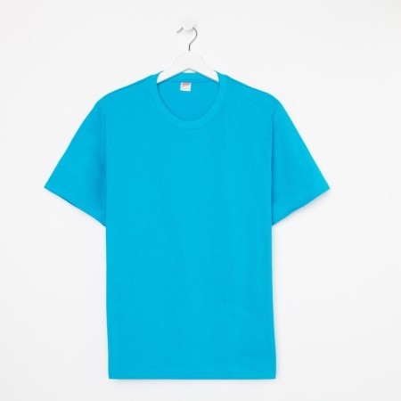 T -shirt male plain, blue color, size 56
