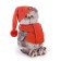 Soft toy "Basik" in a knitted hat and scarf, 22 cm