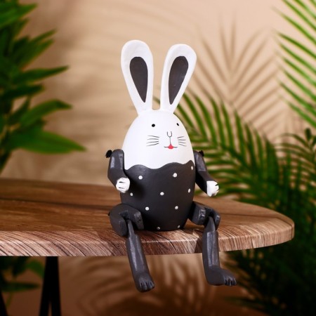 Souvenir "rabbit" hanging paws, wood 20 cm, gray