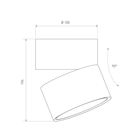 Ceiling accent light (SPOT) ELEKTROSTANDARD, KLIPS LED 15 W, 100X100X106 mm, IP20, white matte color-3