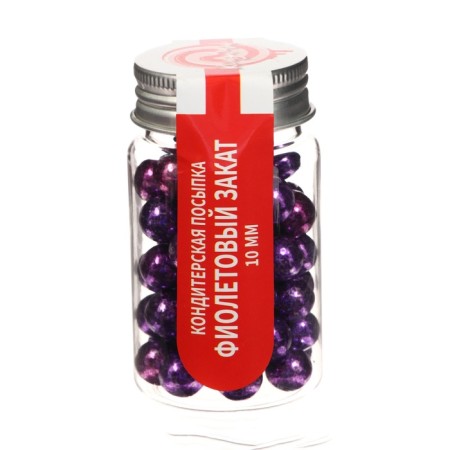 Confectionery Sprinking "Violet sunset", 10 mm, 50 g-1