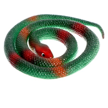Fun "viper", rubber, 70 cm, dark green color-1
